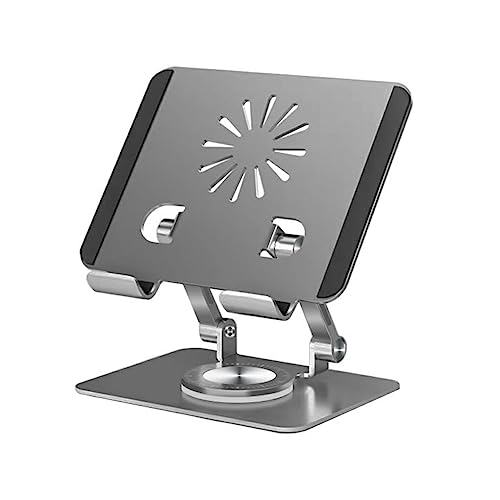 IOIUSKKU Tablet Halter einfarbiger Ersatz Hohle Wärmeableitung rotierende Faltbare Desktop Aluminiumlegierung Halterung Zubehör, Grau IOIUSKKU Tablet Halter einfarbiger Ersatz Hohle Wärmeableitung rotierende Faltbare Desktop Aluminiumlegierung Halterung Zubehör, Grau von IOIUSKKU