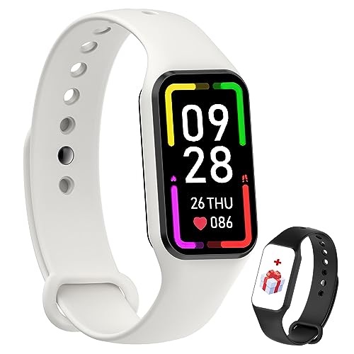 IOWODO Smartwatch Damen Herren Oximeter Herzfrequenz Schlaf Schrittzähler Smartwatch mit Benachrichtigung, SpO2, Wasserdicht IP68 für Android IOS (Grau) von IOWODO
