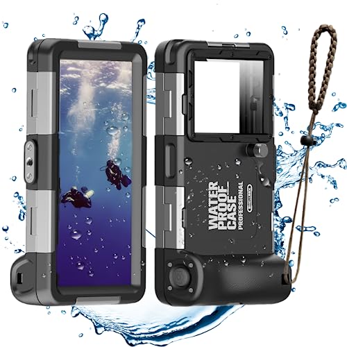 IPX8 Wasserdichte Handyhülle zum Schwimmen unter Wasser Hülle Universal Smartphone Tauchen Abdeckung für iPhone 14 13 12 11 Samsung S23 S21 Huawei Google OnePlus Xiaomi Redmi LG (2.Generation Schwarz) von IP68CASE