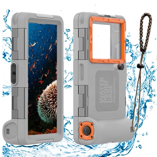 Universal Smartphone Tauchen Abdeckung IPX8 Wasserdichte Handyhülle zum Schwimmen Unter Wasser Hülle für iPhone 14 13 12 11 Samsung S23 S21 Huawei Google OnePlus Xiaomi Redmi LG (2.Generation Grau) von IP68CASE