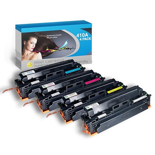 IPA Printservice 410A Toner Multipack (4 Pack) – Kompatibler Toner für Color Laserjet Pro MFP Serien, Color Laserjet Pro, HP 410X & mehr – Toner 410A,411A,412A,413A für zuverlässigen Druck von IPA Printservice