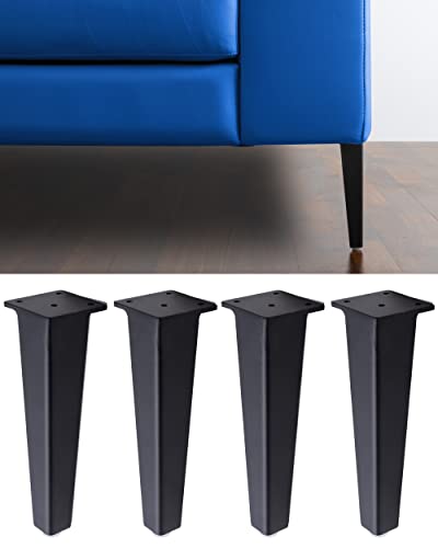 IPEA 4 x Möbelfüße für Sofas und Möbel Modell NEUTRONE - Set mit 4 hochwertigen Füßen aus Eisen - Modernes und Elegantes Design Farbe Schwarz matt, Höhe 195 mm von IPEA