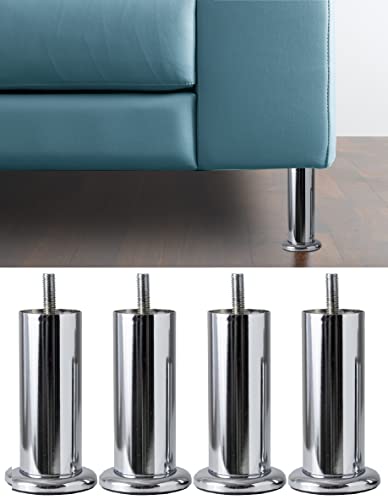 IPEA 4X Möbelfüße Sofa Füße Modell ACQUAMARINA – Höhe 150 mm – Füße im Eleganten Design für Sessel und Schränke - 4 Metall Beine aus Eisen – Mobelfusse Farbe Chrom – Kolor Verchromt von IPEA