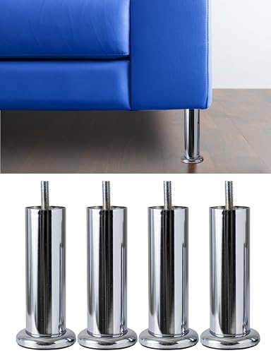 IPEA 4X Möbelfüße Sofa Füße Modell ACQUAMARINA – Höhe 150 mm – Füße im Eleganten Design für Sessel und Schränke - 4 Metall Beine aus Eisen – Mobelfusse Farbe Chrom – Kolor Verchromt von IPEA
