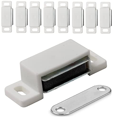 IPEA Magnetschnäpper für Möbel, Türen, Schränke, Schubladen – 10 Stück – Magnetverschluss Möbelmagnet für Türen und Anrichte – Magnet-Türschließe für Küche und Zuhause – Weiß von IPEA