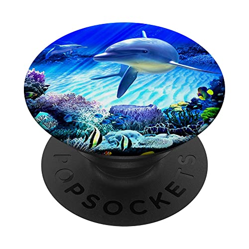 Pop Sockets Griffständer Delphin Delfine Fish Ocean PopSockets mit austauschbarem PopGrip Pop Sockets Griffständer Delphin Delfine Fish Ocean PopSockets mit austauschbarem PopGrip von IPKaKa