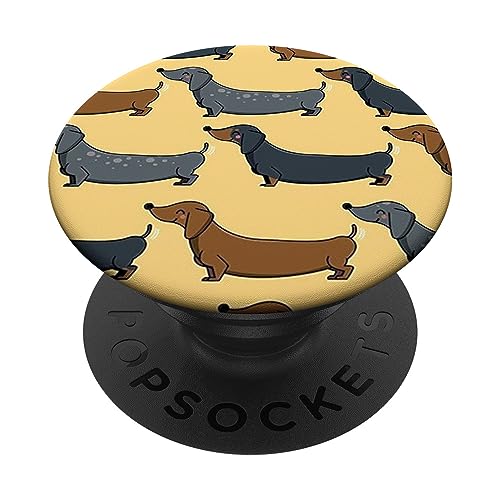 Pop Sockets Grip Ständer mit Happy Dackel Muster PopSockets mit austauschbarem PopGrip Pop Sockets Grip Ständer mit Happy Dackel Muster PopSockets mit austauschbarem PopGrip von IPKaKa