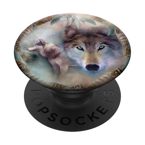 Wolf Ring Feder Traumfänger PopSockets mit austauschbarem PopGrip von IPKaKa