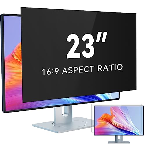 IPROKKO 23 Zoll Computer Sichtschutzfolie for 16:9 Monitor, Abnehmbarer Sichtschutz Anti Blaulicht Blendschutz Blickschutzfolie Displayschutz Blickschutzfilter für 23 zoll Hp Dell Acer Lenovo Asus von IPROKKO
