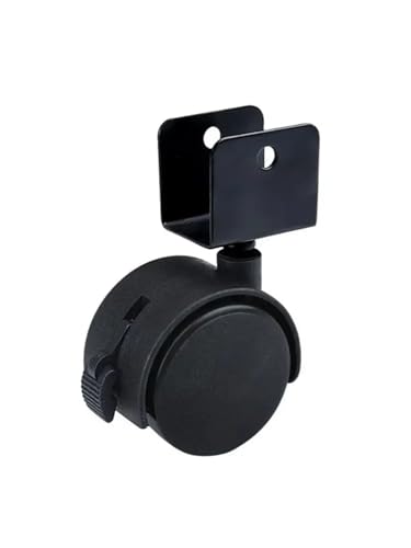 2 zoll U-förmigen Schiene Universal Rad Möbel Stuhl Caster Band Bremse Büro Computer Schreibtisch 4Pcs(Without Brake,20mm) von IPVXNNFW