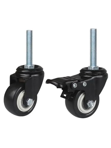 4Pcs 2 Zoll Swivel Caster M8/M10/M12 Schraube 60 Erweiterte Schraube Bremse(M10- Brake-Universa) von IPVXNNFW