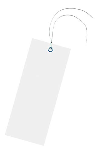 200 weiße Hängeetiketten - Warenanhänger: Drahtanhänger aus Kunststoff mit Draht - 50x120mm - Farbe wählbar - Staffelpreise auf Amazon Business ab 3, 6, 11 VE von IQM TOOLS