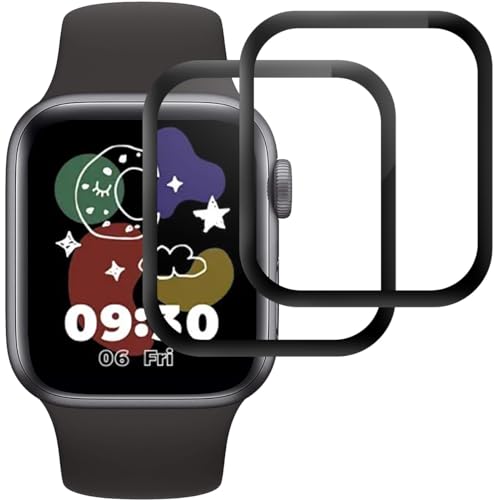 IQShield Panzer Schutz Glas für Apple Watch 40mm Series 6/5/4/SE, 2 Stück Panzer Schutzfolie, HD Klar Displayschutz, Anti-Fingerprint, Blasenfest Installation, Anti-Kratzen Panzerfolie von IQShield