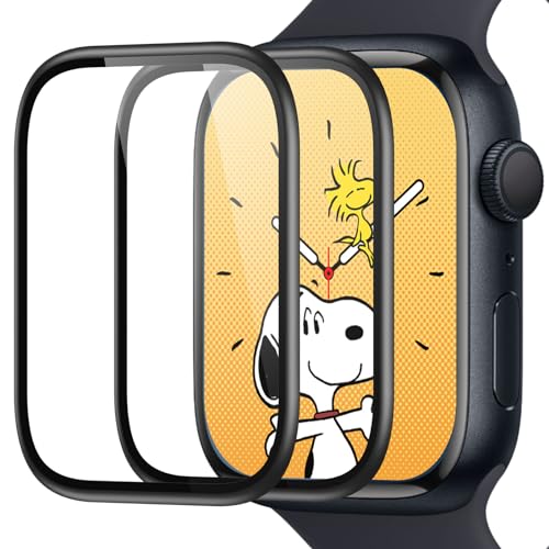 IQShield Panzer Schutz Glas für Apple Watch 41mm Series 9/8/7, 2 Stück 9H Panzer Schutzfolie, HD Klar Displayschutz, Aluminium-Legierung Rahmen, Touch Sensitive, Anti-Kratzen Panzerfolie von IQShield