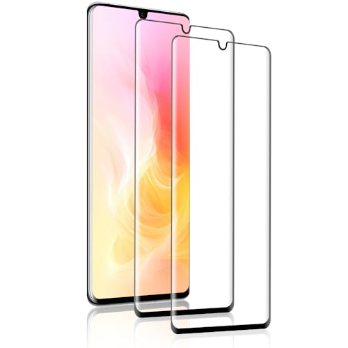 IQShield Panzer Schutz Glas für Huawei P30 Pro, 2 Stück Panzer Schutzfolie, Runde Kante Glas Displayschutz, 9H Glasfolie, High Definition, Blasenfest Installation, Anti-Kratzer Panzerfolie von IQShield