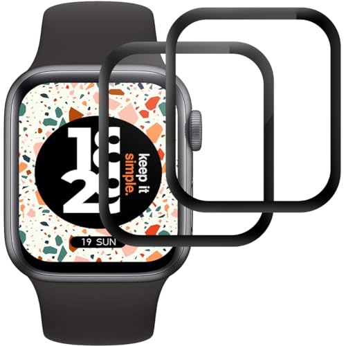IQShield Panzerfolie Schutzfolie für Apple Watch Series 9/8/7 45mm, Displayschutzfolie für Apple Watch Series 45mm, 3D Volle Bedeckung Glasfolie, Anti-Kratzen, 9H Härte, HD-Klar - [2 Stück] von IQShield