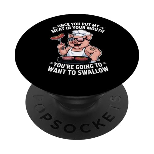 BBQ Grillen Once Put My Meat Mouth PopSockets Klebender PopGrip BBQ Grillen Once Put My Meat Mouth PopSockets Klebender PopGrip von IQTEE