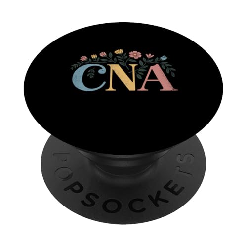CNA-zertifiziertes Pflegeassistent mit Blumenmuster PopSockets Klebender PopGrip CNA-zertifiziertes Pflegeassistent mit Blumenmuster PopSockets Klebender PopGrip von IQTEE