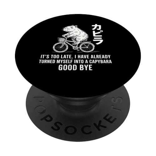 Capybara Bicycle It's Too Late hat sich in mich verwandelt PopSockets Klebender PopGrip Capybara Bicycle It's Too Late hat sich in mich verwandelt PopSockets Klebender PopGrip von IQTEE