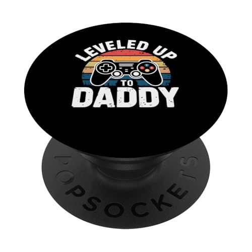 Dad Gamer Leveled Daddy Lustiges Videospiel Vatertag PopSockets Klebender PopGrip Dad Gamer Leveled Daddy Lustiges Videospiel Vatertag PopSockets Klebender PopGrip von IQTEE