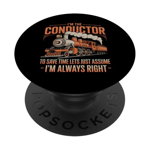 Dirigent Train Always Funny Railroad Gift PopSockets Klebender PopGrip Dirigent Train Always Funny Railroad Gift PopSockets Klebender PopGrip von IQTEE
