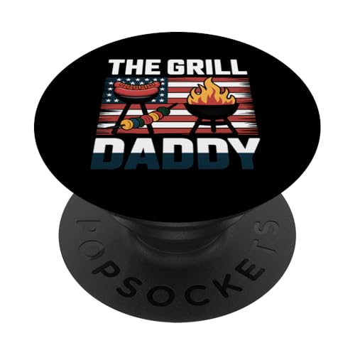 Grill Daddy 4. Juli USA Flagge Grillen Papa BBQ Geschenk PopSockets Klebender PopGrip Grill Daddy 4. Juli USA Flagge Grillen Papa BBQ Geschenk PopSockets Klebender PopGrip von IQTEE