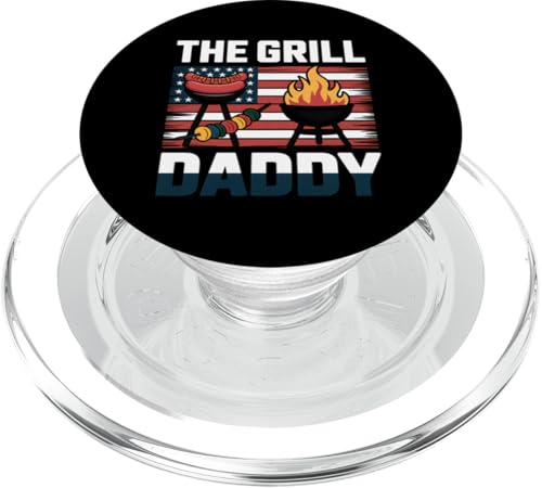 Grill Daddy 4. Juli USA Flagge Grillen Papa BBQ Geschenk PopSockets PopGrip für MagSafe Grill Daddy 4. Juli USA Flagge Grillen Papa BBQ Geschenk PopSockets PopGrip für MagSafe von IQTEE