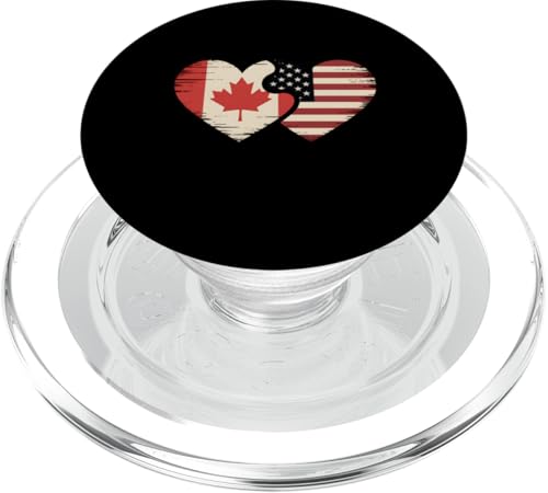 Kanada USA Flagge Herz Puzzle International Travel Souvenir PopSockets PopGrip für MagSafe von IQTEE
