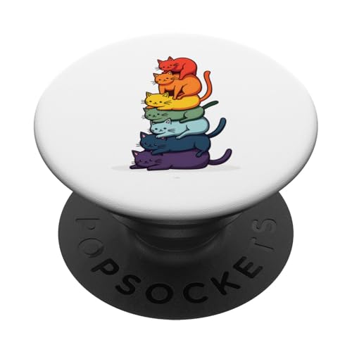 Katze Regenbogen Kätzchen LGBTQ Gay Pride Parade Party Cute Kitty PopSockets Klebender PopGrip Katze Regenbogen Kätzchen LGBTQ Gay Pride Parade Party Cute Kitty PopSockets Klebender PopGrip von IQTEE