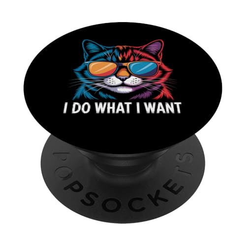 Lustiges Katzenliebhaber-Design mit Katzenmotiv „Katze, was will“ PopSockets Klebender PopGrip Lustiges Katzenliebhaber-Design mit Katzenmotiv „Katze, was will“ PopSockets Klebender PopGrip von IQTEE