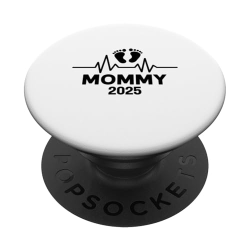 Mama 2025 Schwangerschaftsankündigung Baby enthüllen Geschlecht PopSockets Klebender PopGrip von IQTEE
