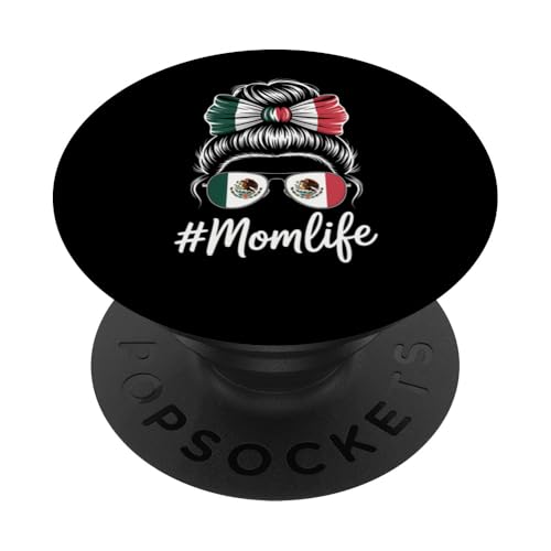 Mexiko Mom Life Messy Bun Sonnenbrille Mexikanische Flagge Mom PopSockets Klebender PopGrip Mexiko Mom Life Messy Bun Sonnenbrille Mexikanische Flagge Mom PopSockets Klebender PopGrip von IQTEE