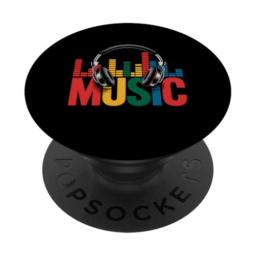 Musikliebhaber Kopfhörer Audiophile Musiker Buntes Geschenk PopSockets Klebender PopGrip von IQTEE