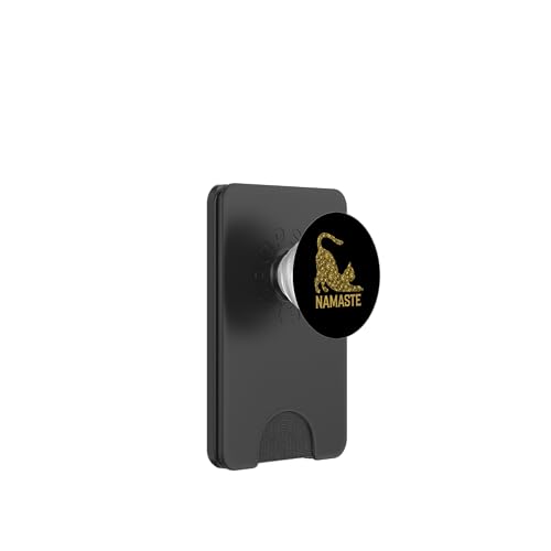 Namaste Katze Meditation Lustiges Distressed Geschenk PopSockets PopWallet für MagSafe von IQTEE
