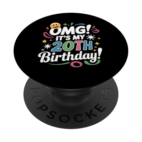 OMG It's My 20th Birthday Party Celebration PopSockets Klebender PopGrip von IQTEE