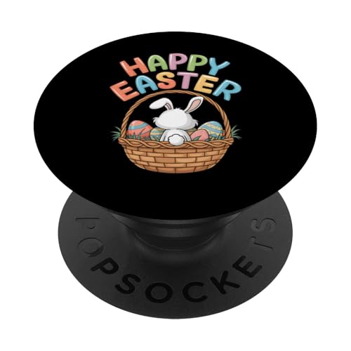 Osterhase Hasen Eier Korb Jagd Frühling Urlaub PopSockets Klebender PopGrip von IQTEE