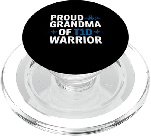 Proud Grandma of a T1D Warrior Diabetes Bewusstsein Geschenk PopSockets PopGrip für MagSafe von IQTEE