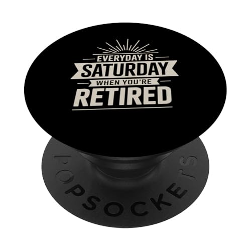 Ruhestandsgeschenk für jeden Samstag im Ruhestand PopSockets Klebender PopGrip von IQTEE