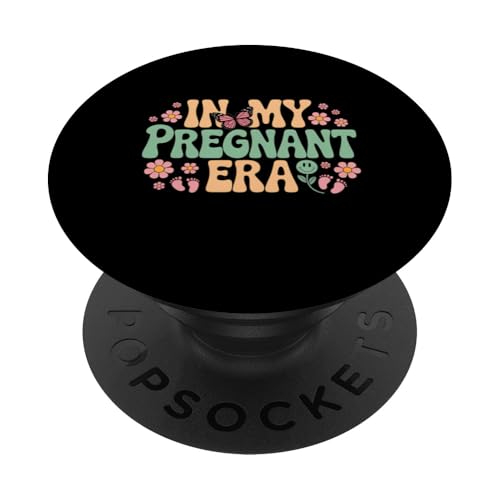 Schwangerschaftsankündigung My Pregnant Era Cute Baby Shower PopSockets Klebender PopGrip von IQTEE