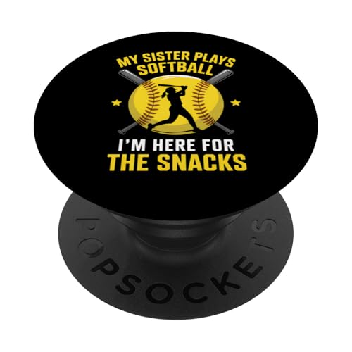 Softball Sister Here Snacks Lustige Sportarten PopSockets Klebender PopGrip von IQTEE