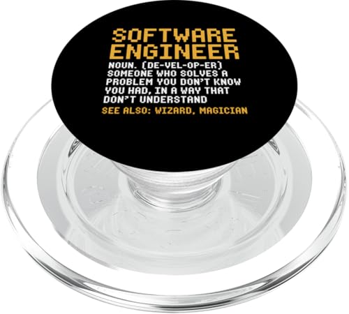 Software-Ingenieur-Definition, lustiger Informatik-Witz PopSockets PopGrip für MagSafe von IQTEE