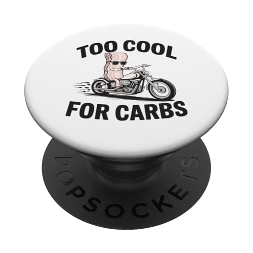 Speckliebhaber Motorradfahrer Too Cool Carbs Lustiges Geschenk PopSockets Klebender PopGrip von IQTEE