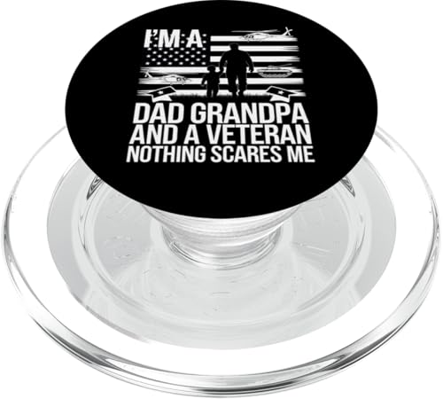 Vatertagsgeschenk mit amerikanischer Flagge, Veteran, Vater, Opa, Militär PopSockets PopGrip für MagSafe Vatertagsgeschenk mit amerikanischer Flagge, Veteran, Vater, Opa, Militär PopSockets PopGrip für MagSafe von IQTEE