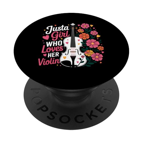 Violine Girl Just a Girl Who Loves Her Violine Geschenk PopSockets Klebender PopGrip Violine Girl Just a Girl Who Loves Her Violine Geschenk PopSockets Klebender PopGrip von IQTEE