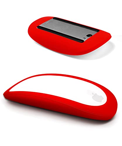 IRAINSUN Silikonhülle für Apple Magic Mouse 1 & 2, sturzsicher, staubdicht, ultradünn, Rot von IRAINSUN