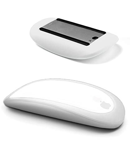 IRAINSUN Silikonhülle für Apple Magic Mouse 1 & 2, sturzsicher, staubdicht, ultradünn, Weiß von IRAINSUN