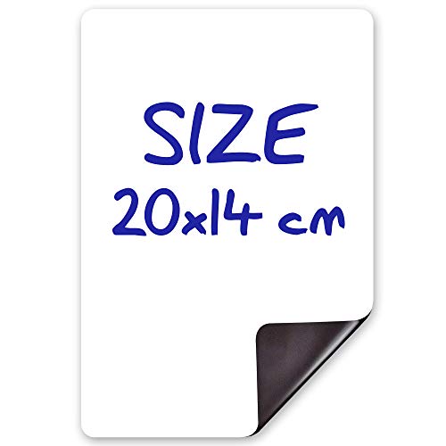 Magnetisches Whiteboard für den Kühlschrank A5-20x14cm - Magnetische To-Do-Liste - Einkaufsliste - Magnetische, trocken abwischbare Whiteboard-Folie für den Kühlschrank - Tägliche To-Do-Liste von IRICUS