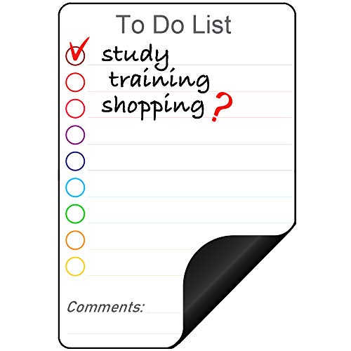 To Do Liste 20 x 15 cm - Magnetische Trocken Abwischbare To-Do-Liste Für Kühlschrank Oder Wand - A5 Einkaufsliste - To Do Liste Auf Whiteboard - Täglicher Planer-Whiteboard - Magnetische To-Do-Liste von IRICUS