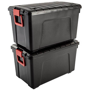 2 IRIS Ohyama Multi Aufbewahrungsbox 2x 110,0 l schwarz, rot 44,5 x 75,0 x 66,0 cm 2 IRIS Ohyama Multi Aufbewahrungsbox 2x 110,0 l schwarz, rot 44,5 x 75,0 x 66,0 cm von IRIS Ohyama