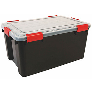IRIS Ohyama AT-L BkR/C/D.Red Aufbewahrungsbox 50,0 l schwarz, transparent, rot 29,0 x 59,0 x 39,0 cm von IRIS Ohyama